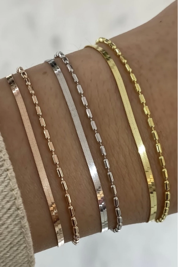 Kendinden İkili İtalyan Ezme Bileklik