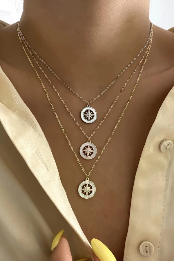 Kutup Yıldızlı Sedef Kolye