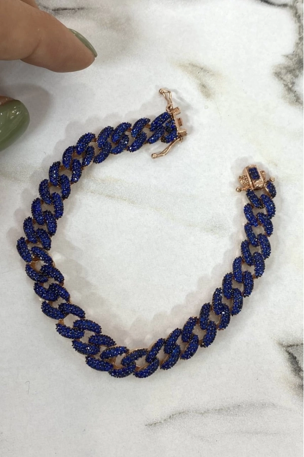 Lacivert Taşlı Gurmet Bileklik