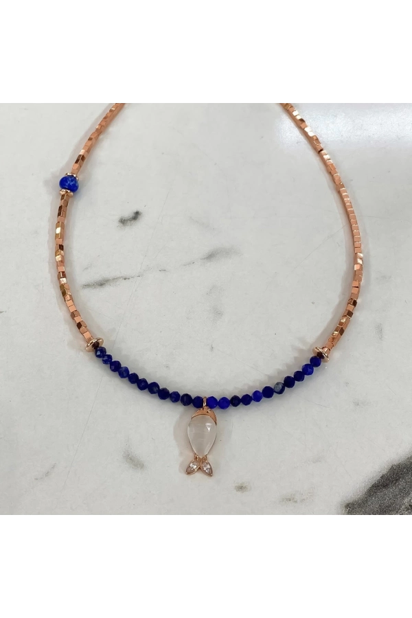 Lapis Balık Kolye