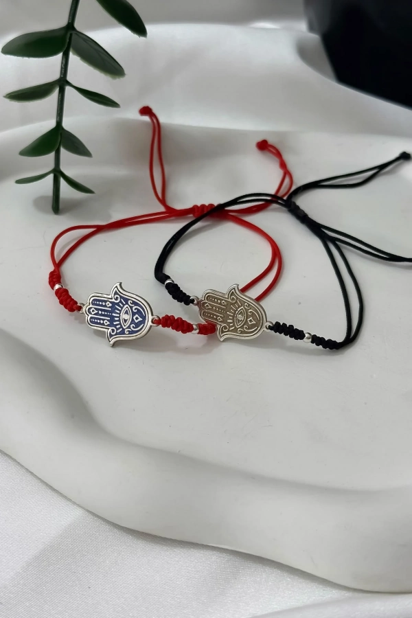 Makrome İpli Hamsa Bileklik
