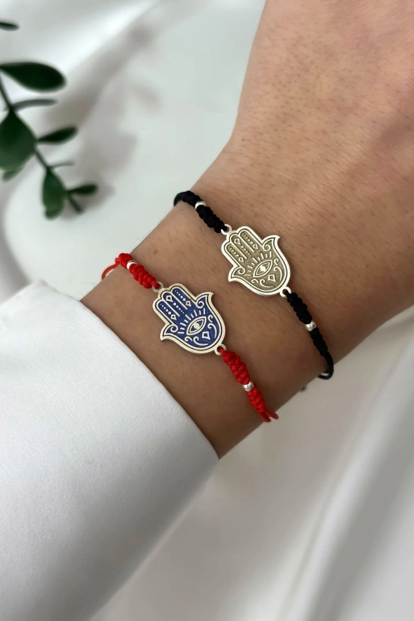 Makrome İpli Hamsa Bileklik