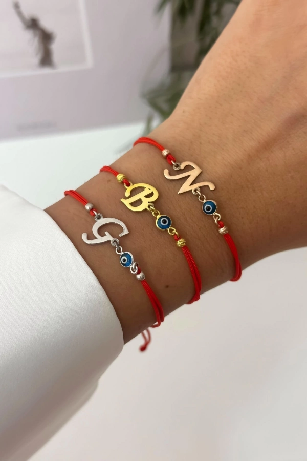 Makrome İpli Harf Bileklik