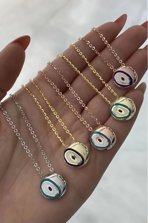 Mine İşçilikli Göz Kolye