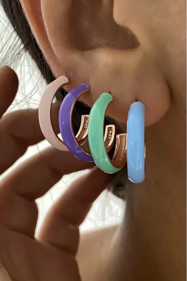 Mineli Basic Halka Küpe