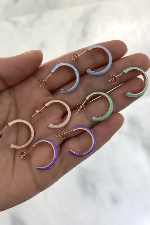 Mineli Basic Halka Küpe