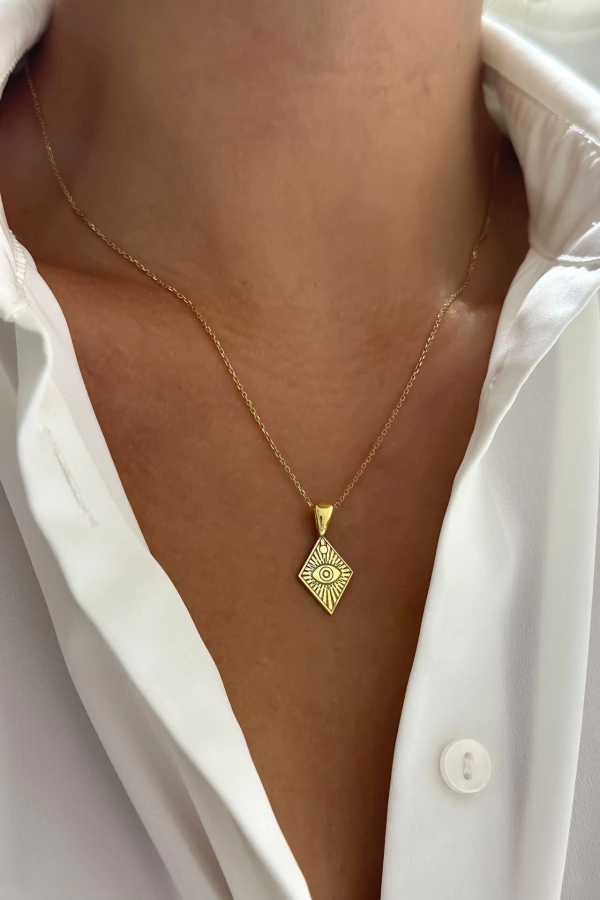 Mineli Küçük Boy Tılsım Kolye