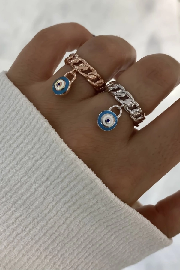 Mineli Sallantılı Göz Yüzük