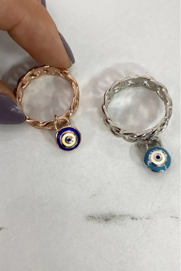 Mineli Sallantılı Göz Yüzük