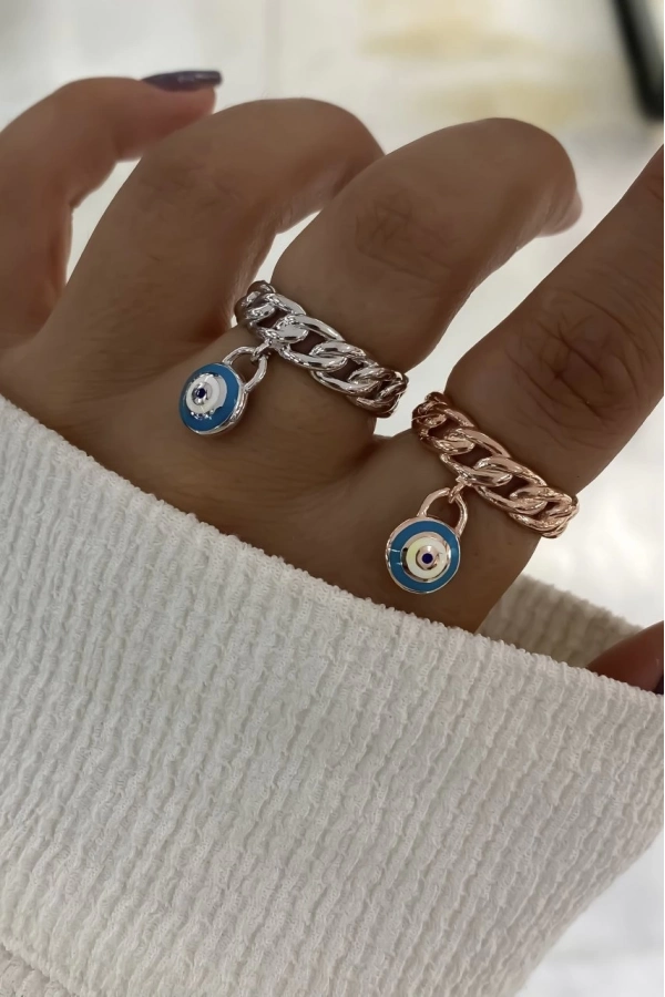 Mineli Sallantılı Göz Yüzük