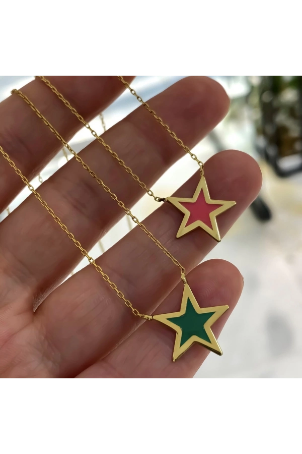 Mineli Yıldız Kolye