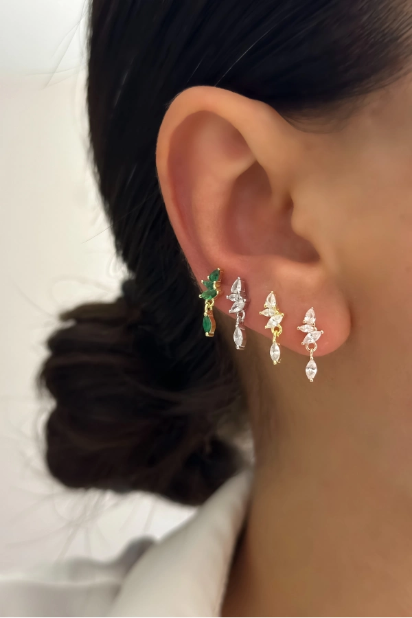 Minima Taşlı Küpe