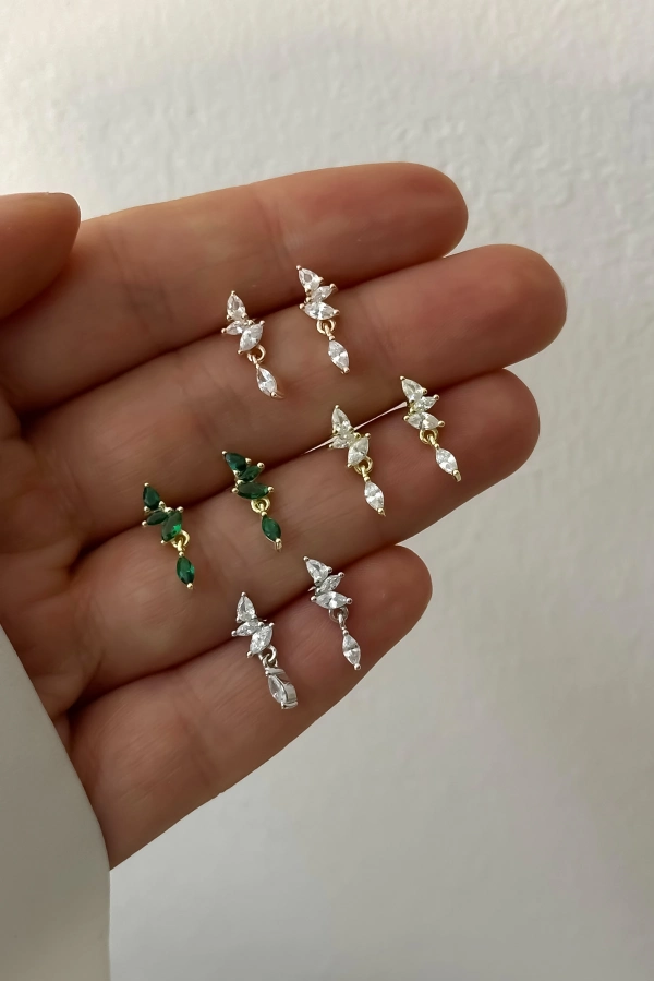 Minima Taşlı Küpe