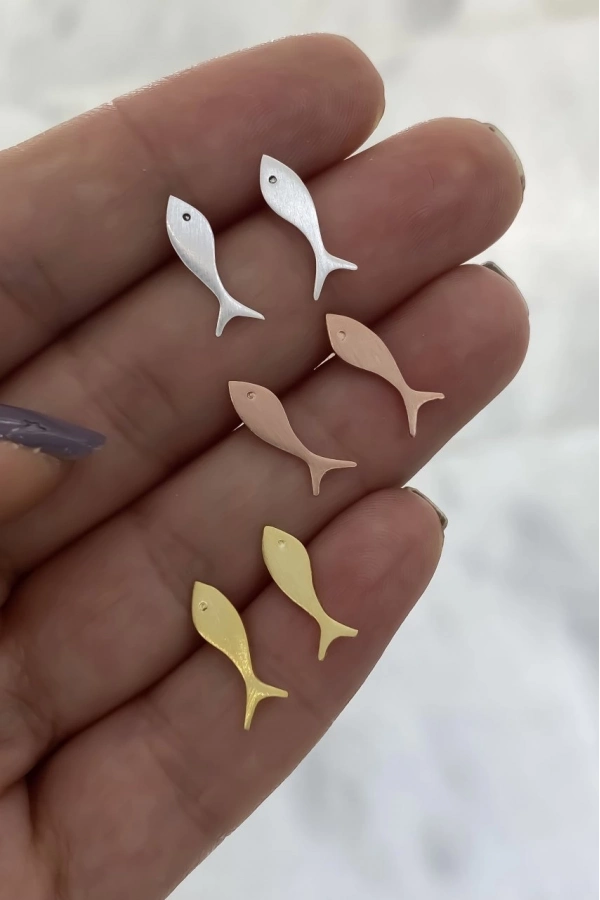 Minimal Balık Küpeler