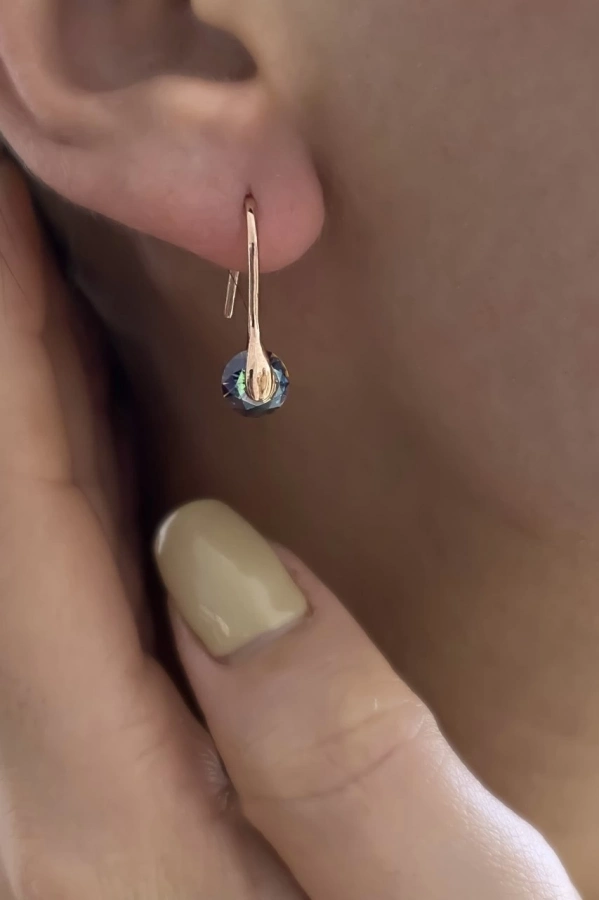 Mistik Topaz Taşlı Küpe