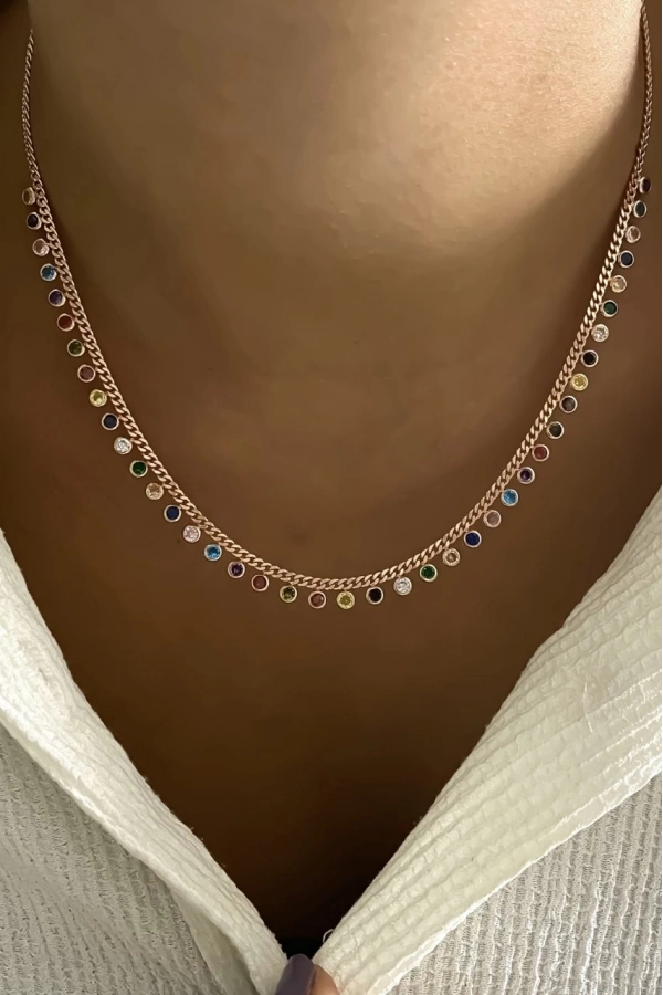 Nohut kolye Mix taşlı