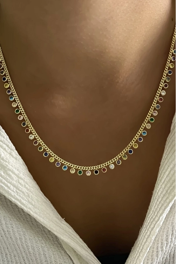 Nohut kolye Mix taşlı