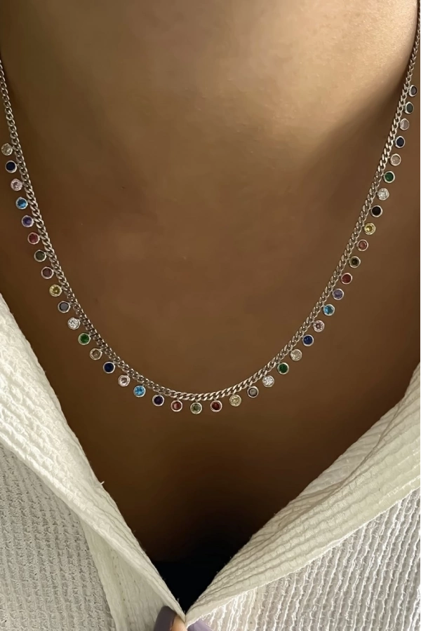 Nohut kolye Mix taşlı