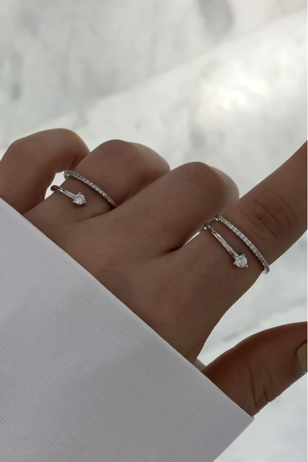 Mozanit Taşlı 3mm Günlük Yüzük