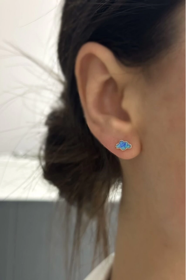 Opal Bulut Küpe