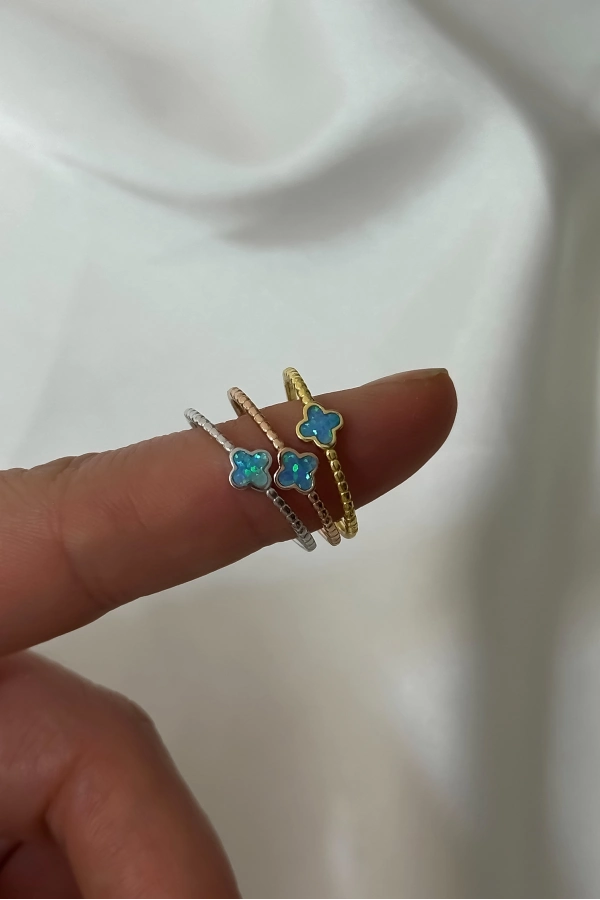 Opal Çiçek Yüzük