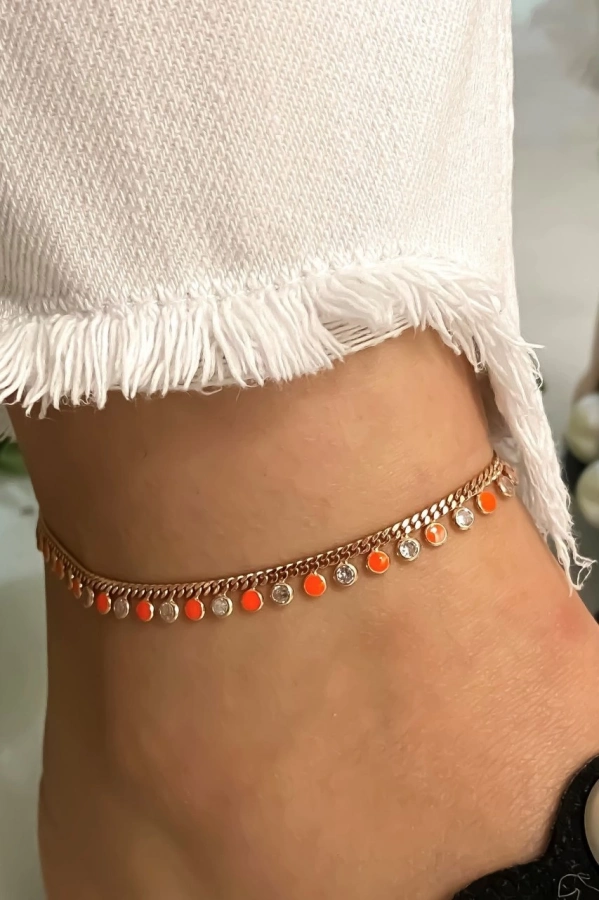 Pullu Neon Turuncu Halhal