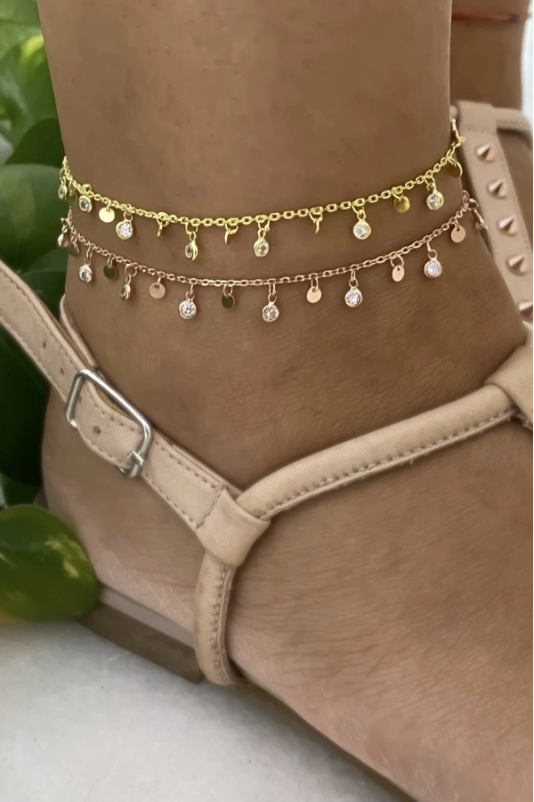 Pullu Ve Taşlı Halhal