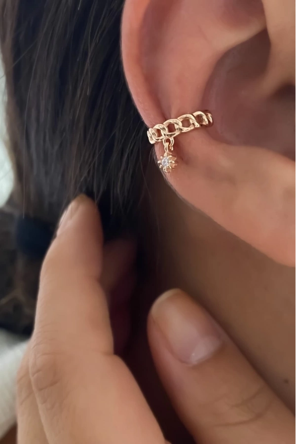 Sallantılı Earcuff Küpe