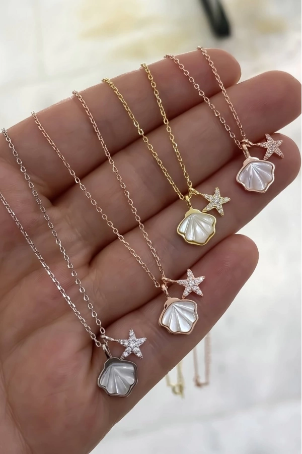 Sedef Deniz Kabuğu Kolye