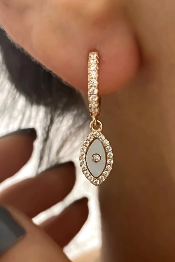 Sedef Taşlı İthal Küpe