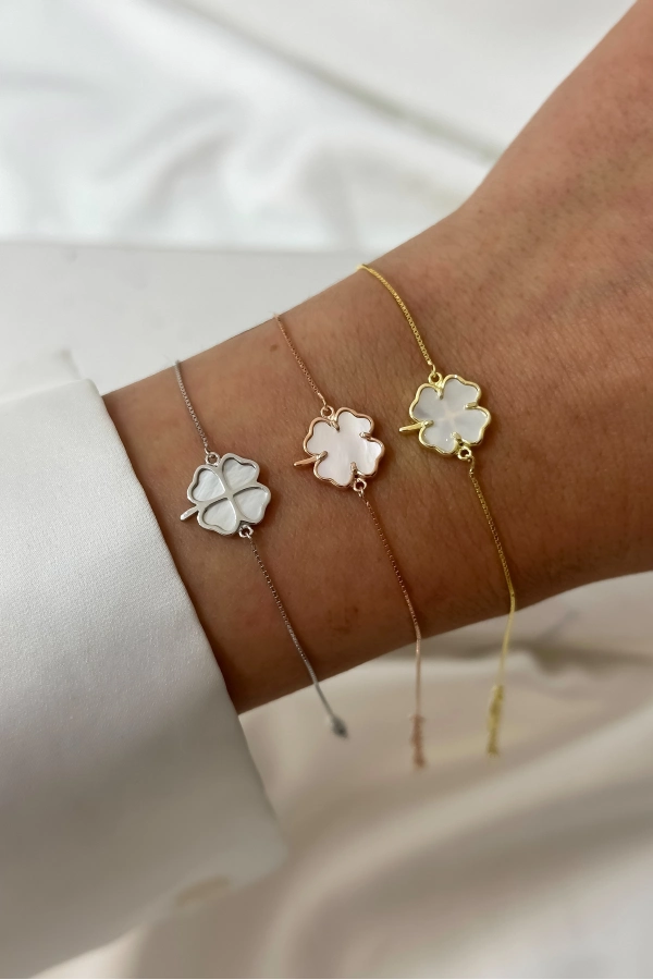 Sedef Taşlı Yonca Bileklik