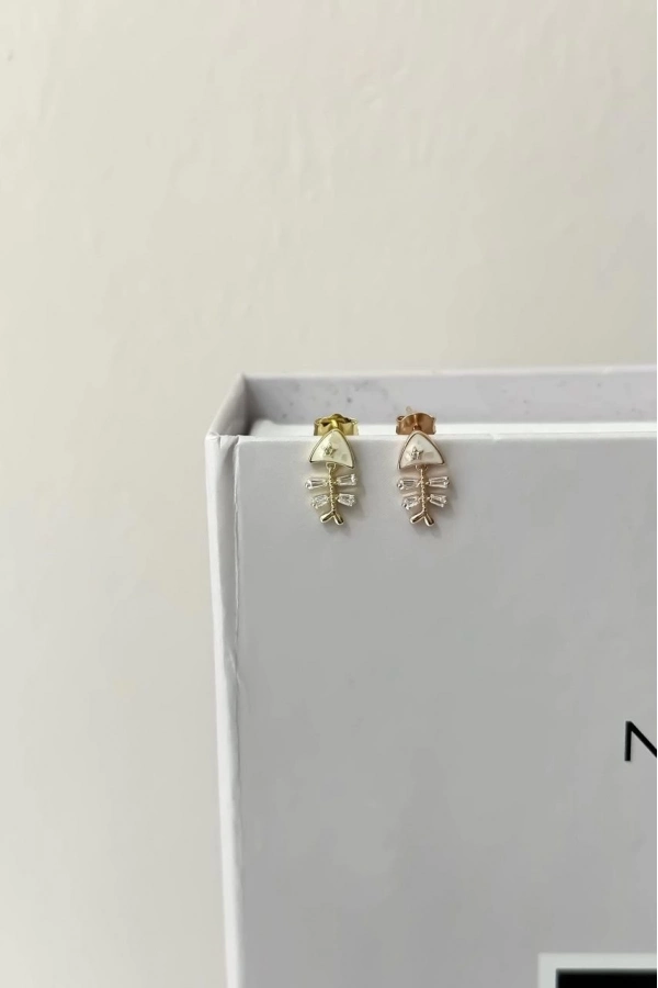 Sedefli Balık Küpe