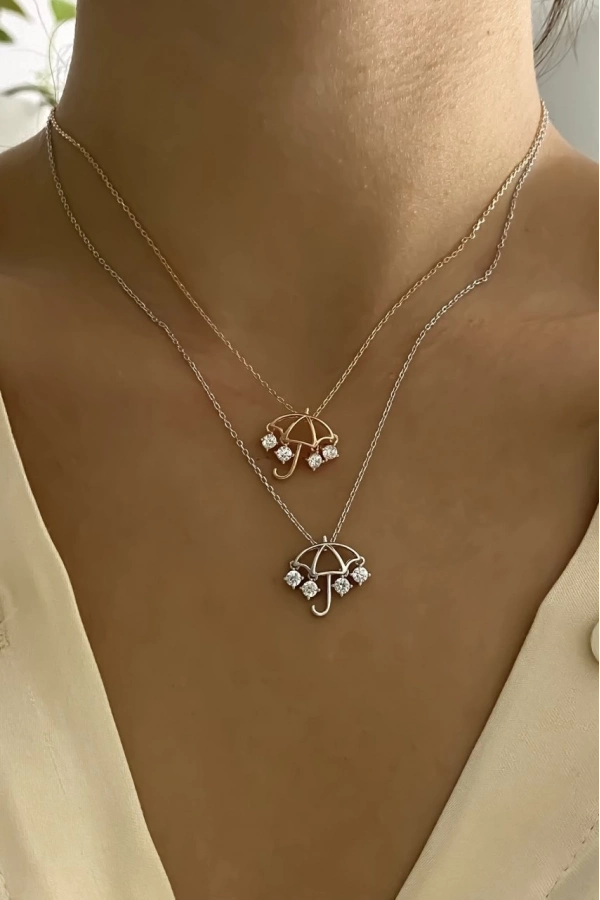 Şemsiye Minimal Kolye