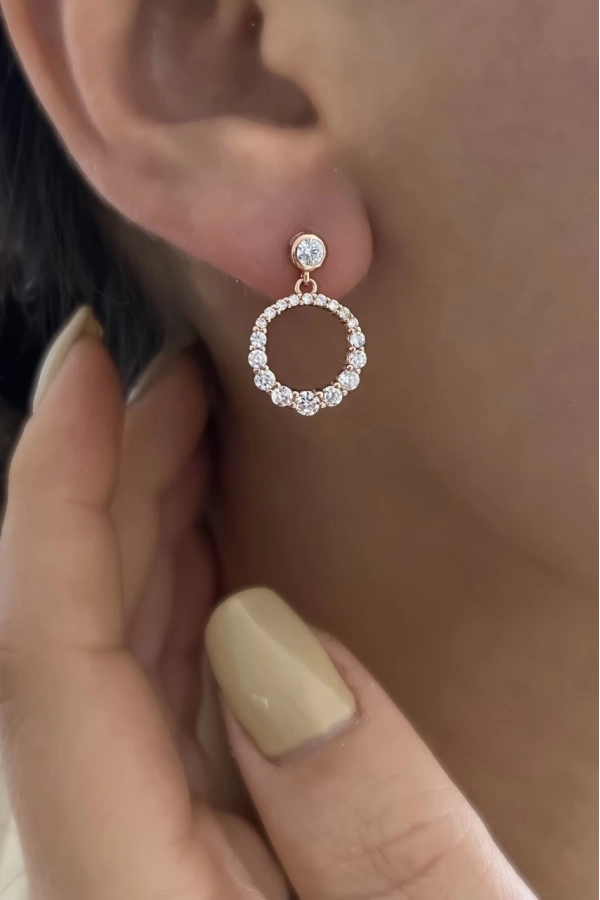 Süzme Taşlı Küpe