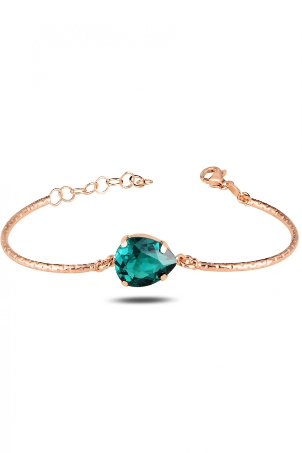 Swarovski Ametist Taşlı Tel Bilezik