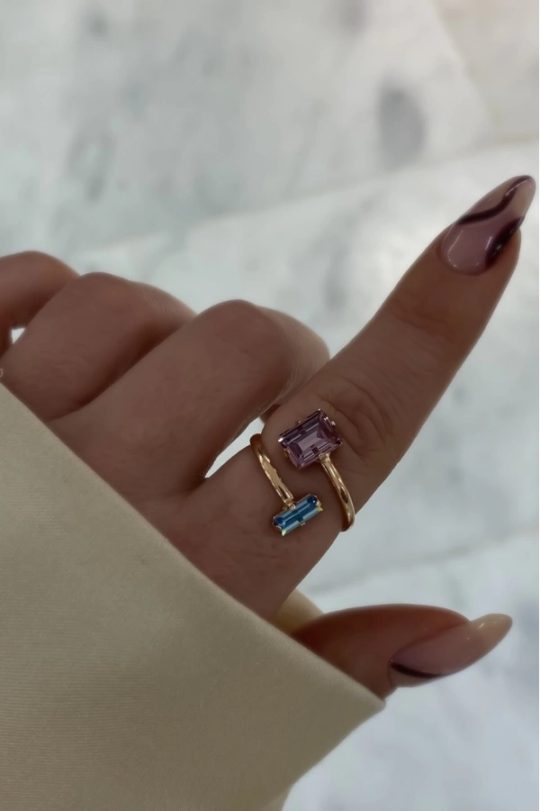 Swarovski Baget Taşlı Yüzük