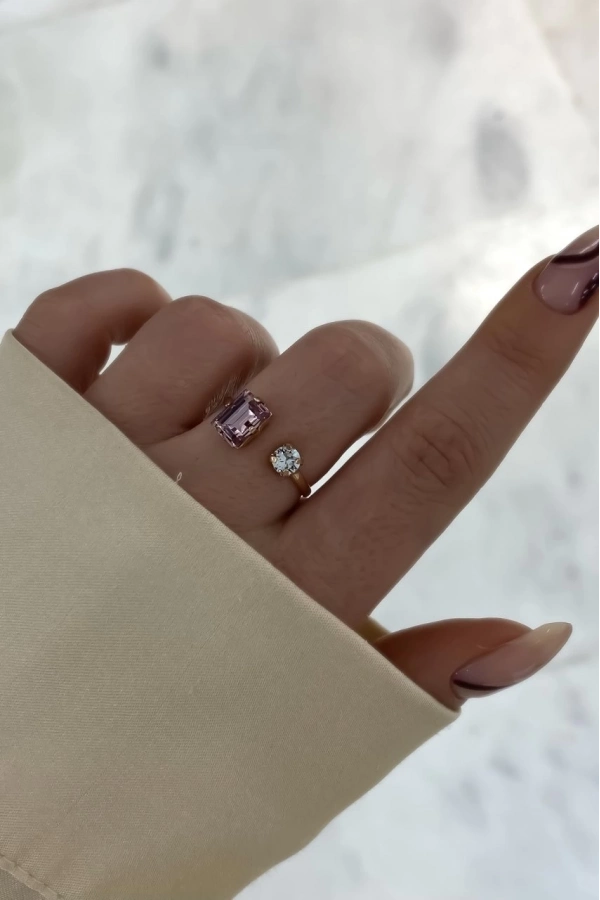 Swarovski Baget Taşlı Yüzük