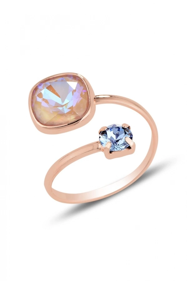 Swarovski Kare Taşlı Yüzük