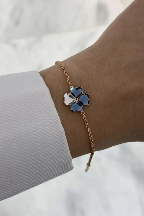 Swarovski Yonca Mavi Bileklik