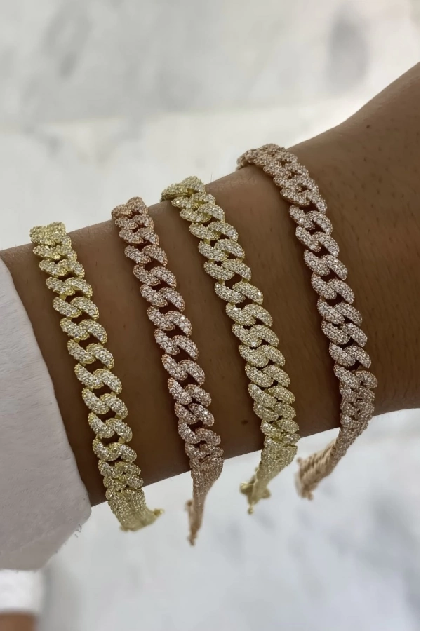 Taşlı Gurmet Zincir Bileklik