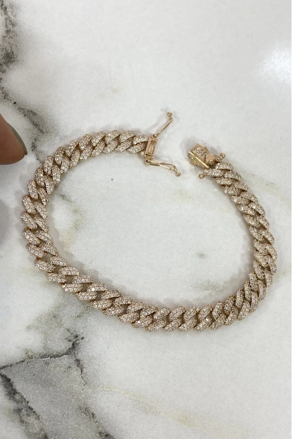 Taşlı Gurmet Zincir Bileklik