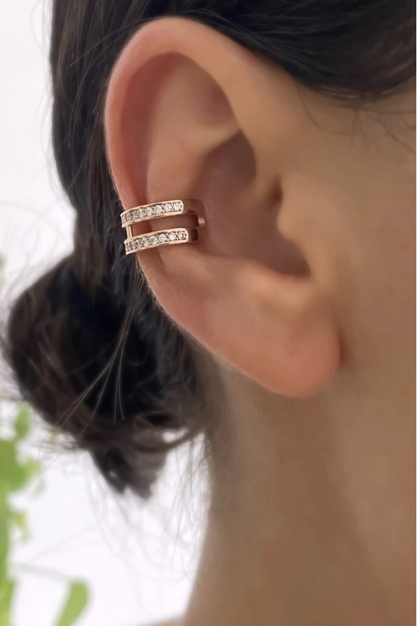 Taşlı İkili Earcuff