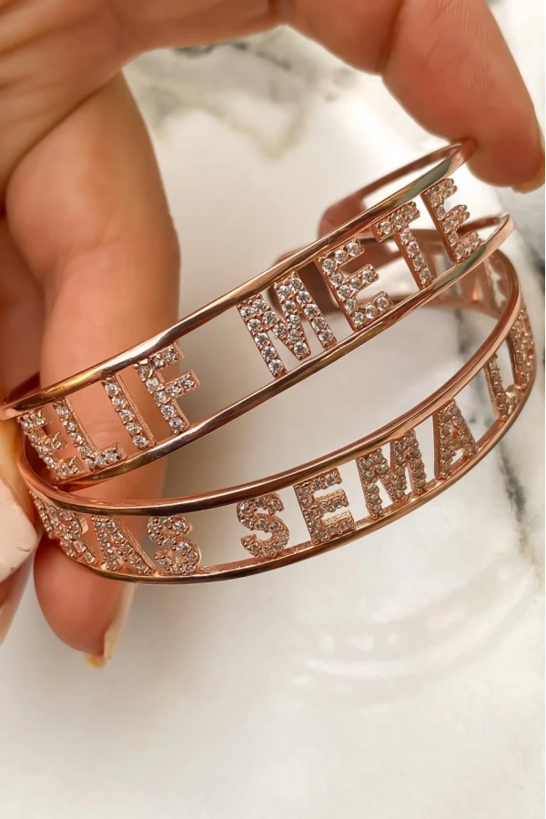 Taşlı İsim Bilezik