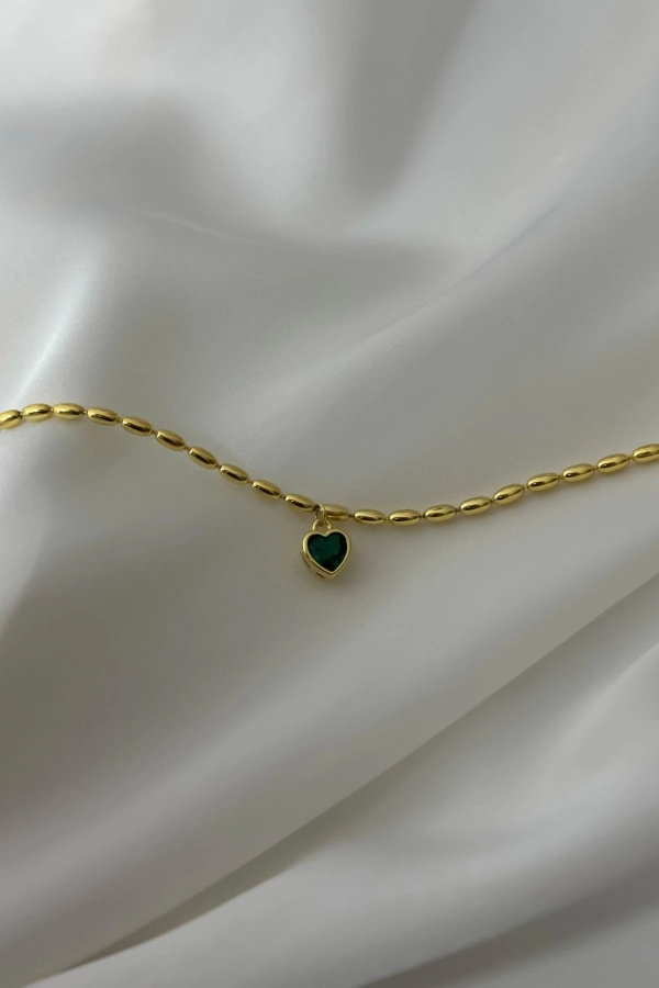 Taşlı Kalp Bileklik