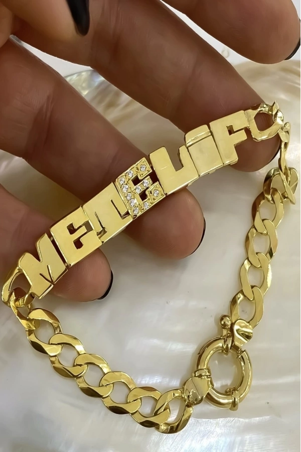 Taşlı Oynar Harfli İsim Künye