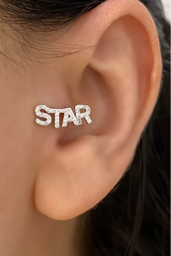 Taşlı Star Tragus Küpe