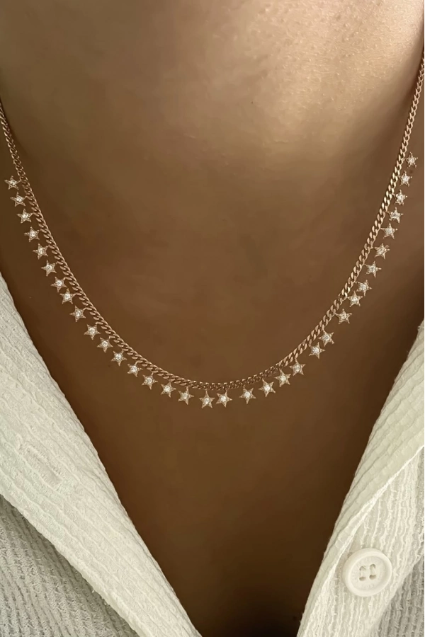 Yıldız Kolye Taşlı