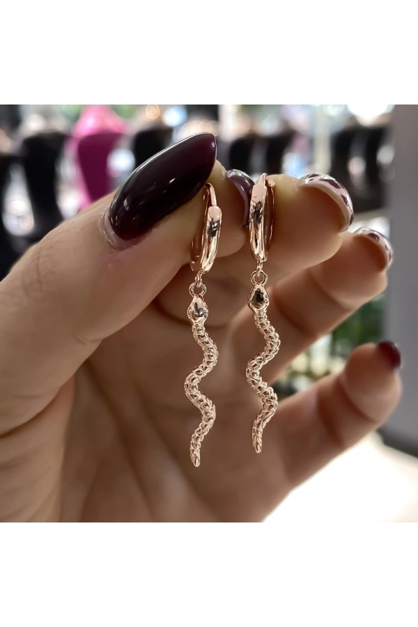 Taşsız Yılan Küpe