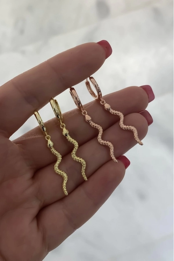 Taşsız Yılan Küpe