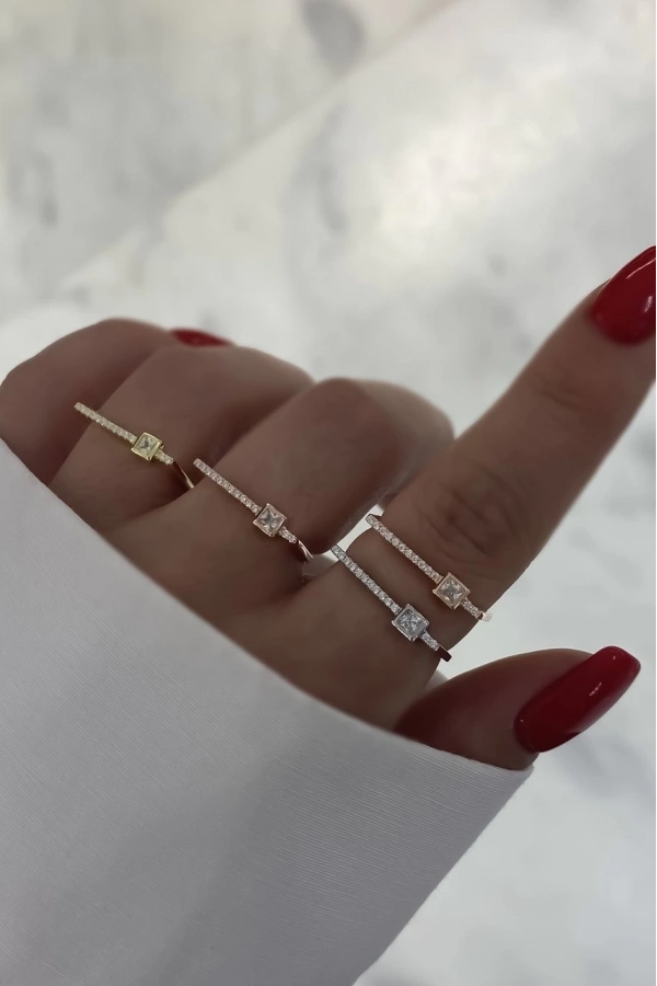 Tektaş Detaylıı Yüzük